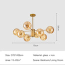 Ljojo Modern Glass Ball Pendant Light for Living Room, Dining Room, LED Indoor Lighting