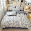 Ljojo Minimalist Cartoon Design Duvet Cover Set in 100% Cotton, 4-Piece Bedding Collection