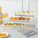 Ljojo 3-Tier Porcelain Serving Platter with Sturdier Stand
