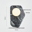 Ljojo Luxury Marble LED Wall Sconce White Glass Modern Wall Light