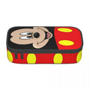 Ljojo Mickey Mouse Pen Case: Large Kawaii Storage Bag for Women Men