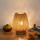 Bamboo-Woven Lamp Handmade Craft Table Lamp Bedroom Study Decor Ljojo