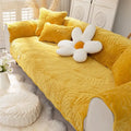 Ljojo Milk Velvet Sofa Cover Plush Winter Seat Protector Slipcover