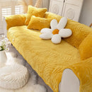 Ljojo Milk Velvet Sofa Cover Plush Winter Seat Protector Slipcover