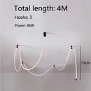 LED Ceiling Chandelier: Braided Hose Lamp for Living Room. Nordic Style Home Decor by Ljojo.