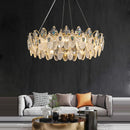 Italian Postmodern Glass Pendant Light Fixture by Ljojo - Elegant Feather Design for Luxurious Living Spaces