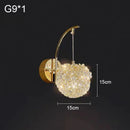 Crystal Ball Wall Lamp Luxury Bedroom Lighting by Ljojo Princess Room Decor Lychee Trendy