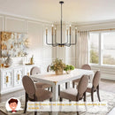 Ljojo Retro Minimalist Black Gold LED Chandelier Pendant Light Modern Stylish Home Decor