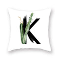 Floral Alphabet Pillow Case by Ljojo: Home & Car Decorative Cushion Cover
