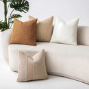Faux Leather Textured Accent Pillow Cover in 9 Colors by Ljojo