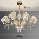 Ljojo Luxury Crystal Chandelier: Modern Living Room & Bedroom Pendant Light Fixtures