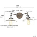 Ljojo 2-Light LED Wall Sconce with Pull Chain Switch for Coffee Bar, Bedroom, Bathroom