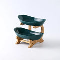 Ljojo 2/3 Layer Wooden Dinnerware Set - Partitioned Fruit Bowl, Candy Trays, Salad Bowl