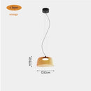 Nordic Orange Glass Led Pendant Lights Chandelier for Living Dining Room by Ljojo