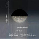 LED Crystal Half Round Raindrops Pendant Light Chandelier for Bedroom by Ljojo