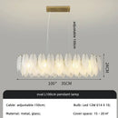 Ljojo Luxury Feather Crystal Chandelier - Cream Style Main Bedroom Lighting
