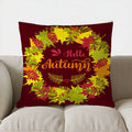 Autumn Leaves Patterned Throw Pillow Cover by Ljojo