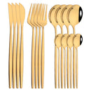 Ljojo 16-Piece Stainless Steel Cutlery Set Dinnerware Flatware Kitchen Tableware