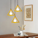 Iron Triangle Pendant Lamp by Ljojo: Modern Wrought Metal Chandelier for Kitchen & Restaurant