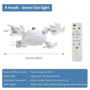 Ljojo 2-in-1 Ceiling Fan Light Remote E27 Home Silent Adjustable Fan Angle
