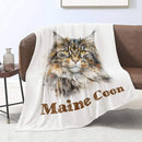 Ljojo Maine Coon Cat Lightweight Flannel Fleece Blanket
