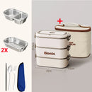 Ljojo 3-Layer Stainless Steel Lunch Box Set