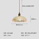 Ljojo Retro Restaurant Pendant Light Chandelier LED Lamp Glass Flower for Bedroom Living Room Hallway