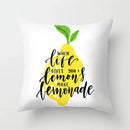Lemon Pattern Summer Cushion Cover for Sofa Decor by Ljojo