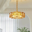 Ljojo Murano Glass Chandelier Retro Dimmable Pendant Light for Living Room Dining Room
