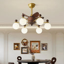 French Linen Chandelier for Dining Room Study Bedroom | Adjustable Wabi Sabi Pendant Light by Ljojo