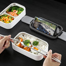 Ljojo 304 Stainless Steel Insulated Lunch Box Microwave Safe for Students at Work