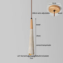 Ljojo LED Pendant Lights Modern Style Cement Wood Hanging Lamp
