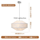 Wabi-sabi LED Pendant Lights Tiered Drum Art Hand Knitted Lamps for Living Room by Ljojo