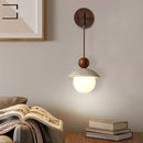 Ljojo LED Wall Sconce Lamp, Nordic Modern Design, Adjustable Yellow Travertine Light for Living Room