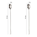 Ljojo 30CM Long-handled Stainless Steel Coffee Ice Cream Tea Stirring Spoon