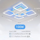 Ljojo LED Pendant Chandelier with Remote Control Dimmable Lighting