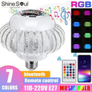 Ljojo E27 Bluetooth Music Light Bulb RGB Remote Control Atmosphere Speaker LED Bulb