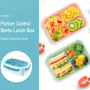 Ljojo 3-Compartment Lunch Box & Tableware Set for School Work Camping Bento Box