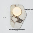 Ljojo Luxury Marble LED Wall Sconce White Glass Modern Wall Light