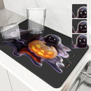 Halloween Pumpkin Head Ghost Absorbent Drying Mat by Ljojo