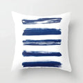Blue Marble Geometric Cushion Cover 45x45cm for Home & Office Decor by Ljojo