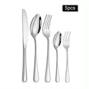 Ljojo 30-Piece Stainless Steel Cutlery Set - Ideal for Restaurants and Hotels
