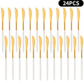 Ljojo Mirror Gold Stainless Steel Dinner Knives Set for Home & Restaurant