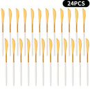 Ljojo Mirror Gold Stainless Steel Dinner Knives Set for Home & Restaurant