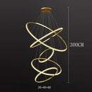 Nordic Ring Chandelier Gold Table Dining Room Pendant Light by Ljojo