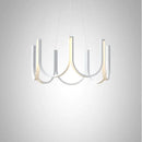 Ljojo Modern U Shape Ceiling Led Chandeliers for Living Room Luxury Home Decor Fixture