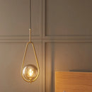 Ljojo Glass Ball LED Pendant Light - Modern Hanging Chandelier for Home Decor