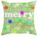 Ljojo LED Christmas Snowflake Pillowcase - Festive Home Decor & Party Accent