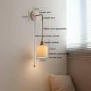 IWHD Japan Style Ceramic LED Wall Sconce with Adjustable Copper Arm for Bedroom and Bathroom - Nordic Modern Wandlamp by Ljojo