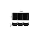 Ljojo Matte Ceramic Seasoning Dish 3 Grids Sushi Plate Molecular Cuisine Tableware